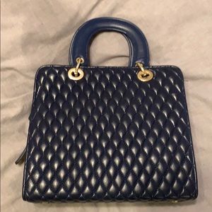 Blue leather Junia purse